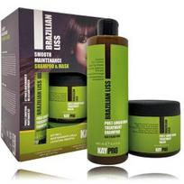 KayPro Brazilian Liss Smooth Maintenance rinkinys ištiesintiems / nepaklusniems plaukams (500 ml. šampūnas + 500 ml. kaukė) - Rinkinys