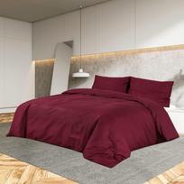 Patalynės komplektas bordo spalvos 240x220cm medvilnė