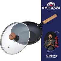 Wok keptuvė su dangčiu aliuminio su keramikos danga 26x7.5cm HR-SNT-W26 HEINNER