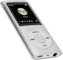 MP3 grotuvas MP3/MP4 grotuvas, 64GB, sidabrinis, su garsiakalbiu