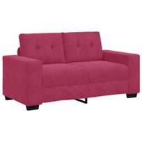 vidaXL Sofos komplektas 3 pcs Vėjo raudona 221 x 80 x 80 cm Aksomas