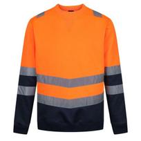 Regatta Pro Hi-Vis Sweat Top RETRF656 – aukšto matomumo darbo megztinis, EN ISO 20471 klasė 2, 280 g/m², geltona/oranžinė, S–3XL, XXXL