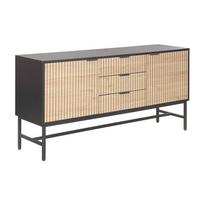 Komoda HELVE Juoda/Šviesaus Medžio 150x40xH75cm