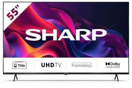 Televizorius Sharp, 55 colių, 4K, Ultra HD, Smart TV, Wi-Fi, Juoda (55GK4445E)