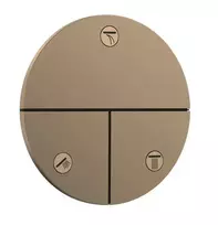 Hansgrohe ShowerSelect Comfort - potinkinis vožtuvas, 3 pajungimams, šlifuoto bronzos spalvos 15558140