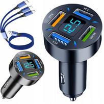 Greitas 66w automobilinis įkroviklis 4 prievadai Usb-a/c, Qc 3.0, Pd