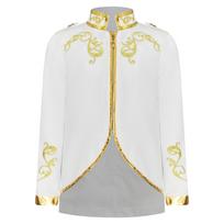 Boys Halloween Medieval Prince Costume Gold Embroidered Jacket Retro Palace Court Uniform 12-14 Years balta