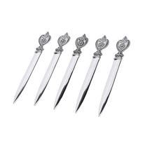 5PCS Vintage Letter Opener Metal Hand Envelope Mail Opening Tool for Home School