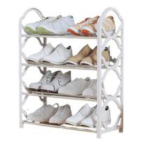 Entryway Shoe Rack 4 Tiers Large Bearing Capacity Great Load Detachable Thickened Steel Pipe rožinė