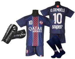 DEMBELE vaikų futbolo apranga + kojinės + blauzdinės - dydis 158