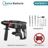 „Yofidra“ bešepetis elektrinis plaktukas elektrinis smūginis gręžtuvas Daugiafunkcis akumuliatorinis sukamasis įrankis, skirtas „Makita“ 18 V akumuliatoriui No Battery