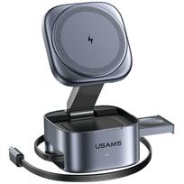USAMS 3-in-1 Wireless Charger CD257 Qi2 tarnish