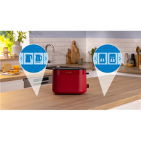 BOSCH Compact Toaster | TAT2M124 MyMoment | 950 W Power | 2 Slots | Plastic Housing | Red