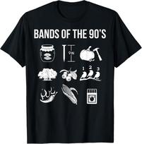 Retro 1990-ųjų Grupės - Muzika - 90-ųjų Muzikos Mėgėjo Marškinėliai unisex Marškinėliai Unisex Marškinėliai S