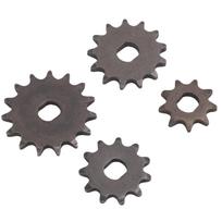 Variklio grandininio rato dantratis, 4 vnt. T8F 15T 13T 11T 9T H skylė Metalinis variklio grandininio rato dantratis Pakeitimas, Stiprumas ir patikimumas   Motociklui gray