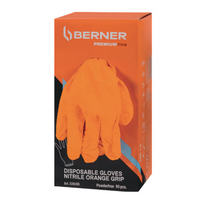 Pirštinės nitrilinės oranžinės Prem XL(90vnt) Berner