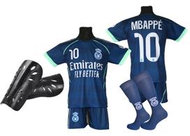 MBAPPE futbolo apranga T-shirt, šortai, kojinės + blauzdos apsaugos 140