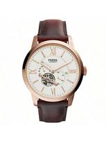 Automatinis mechaninis laikrodis su natūralios odos dirželiu, 45 mm baltu ciferblatu ir atsparumu ME3105. balta