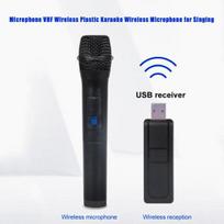 3,5 mm UHF rankinis 6,35 mm mikrofonas belaidis karaoke mikrofonas su USB imtuvu 1sets juoda