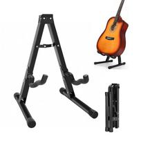 Universalus EVA Juodas Sulankstomas Gitaros Stovas A Rėmo Grindų Stovas Akustinei Klasikinei Elektrinei Gitarai Bosui Kelioninis Stovas