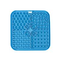 Pet Licking Mat with Suction Cups Slower Feeding Develop Good Eating Habits Relieve Boredom Dog Treat Dispenser Mat mėlyna