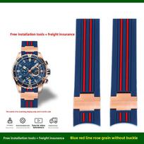 22 mm lenkta silikoninė apyrankė Ulysse Nardin Athens nardymo laikrodžiui Navigation 1502 vyriškas sportinis guminis laikrodžio dirželis apyrankė Priedai 22mm