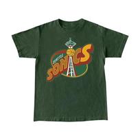 Seattle Sonics Krepšinio Logotipas Miško Žalias Grafinis 90-ųjų HN1700 Unisex Marškinėliai XXL