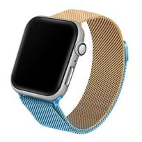 Beline Apple Watch plieninis 42/ 44/ 45/ 49mm mėlynas-auksinis
