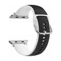 Beline Apple Watch silikoninė odinė apyrankė 38/ 40/ 41mm juoda-balta dėžutėje