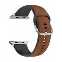 Beline Apple Watch silikoninis odinis dirželis 42/ 44/ 45/ 49mm, ruda-juoda, dėžutėje