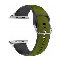 Beline Apple Watch Silico odinis dirželis 42/ 44/ 45/ 49mm žalia-juoda dėžutė