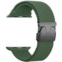 Beline Austa nailoninė parašiutinio audinio apyrankė, skirta Apple Watch 38/ 40/ 41 mm, alyvuogių spalvos