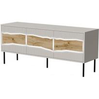 Cama MEBLE 3D įmontuojamas židinys 143.5x40x61.5 Cashmere + LED