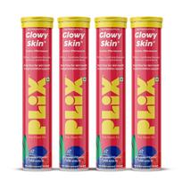 PLIX The Plant Fix Glutathione Effervescent Tablets Watermelon Flavor Skin Glow Support Sugar Free Pack Of 4x 15tabs