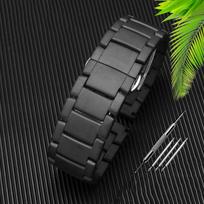 Armani AR1507/AR1509/AR1499/AR1895 laikrodžiams Ryškus paviršius priedai juoda balta keraminė apyrankė matinė greito atsegimo dirželis 22mm 22mm