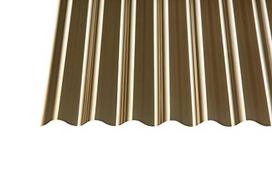 PVC lakštas banguotas bronzinis vnt 900mm×2000mm