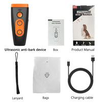 3 viename ultragarsinis šunų atbaidytojas Mini Anti-bark šunų treniruoklis Įkraunamas šunų loti mokymo įrenginys šunų atbaidytojas su LED šviesa