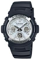 Casio saulės laikrodis juodas G-Shock radijo bangomis valdomas AWG-M100S-7AJF balta