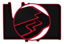 Velour floor mats with red edge for: Iveco S-WAY truck- (2019-)