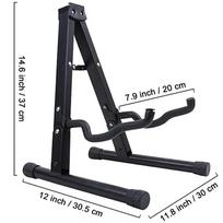 Guitar Stand Folding A Frame Floor Universal Metal for Acoustic Classical Electric Bass Guitars Banjo Ukulele Portable juoda