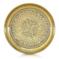 Žalvarinė Puja lėkštė Puja Thali Arti Thali rinkinys Tradicinio dizaino Rankų darbo Thalis Puja Ghar Namams Biurui Mandir Diwali Vestuvių Grąžinimo Dovanų Prekės