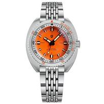 PAGANI DESIGN Automatinis vyriškas nardymo laikrodis – SEIKO NH35, Oranžinis ciferblatas, Nerūdijantis plienas