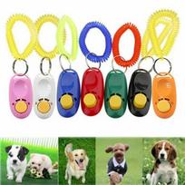 10 VNT./Partija Šunų Clicker Žaislai Augintinių Mokymo Clickeris Paklusnumo Šunų Katės Mokymo Treneris Atsitiktinė Spalva su Apyranke Drop Shipping sent by random color blue