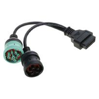 9+6pin to 16Pin Y Cable for Truck Adapter OBD J1939 J1708 J1587 Vehicles Diagnostic Adapter Converter Cable 1