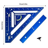Innovative Rafter Square Tool Multi-purpose Carpentry Squares Right Angle Ruler Rafter Square  Woodworking Measurement Tool mėlyna