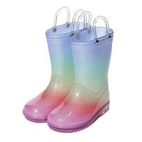 Vaikų lietaus batai berniukams, mergaitėms, su patogiomis rankenėlėmis, lauko žaidimams, lietaus batai, unisex vaikams 24 karšta rožinė spalva