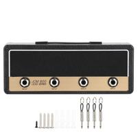 Vintage Guitar Key Holder Wall Mounted Guitar Amplifier Key Hanger Rack Keychain HolderWhite