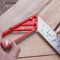 KAPRO Nerūdijančio plieno stačiakampė medžio apdirbimo liniuotė - 45°/90° 25cm