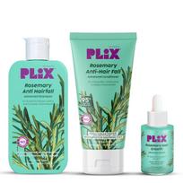 PLIX Augalų Fiksatorius Rozmarinas nuo Plaukų Slinkimo Plaukų Priežiūros Rinkinys Šampūnas Kondicionierius Serumas Be Sulfatų Unisex 405 ml