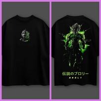 Dragon Ball Anime Broly Dydelis Medvilninis Marškinėliai Vyrams ir Moterims Kvėpuojantys Aukštos Kokybės Y2K Trumpomis Rankovėmis Vasariniai Marškinėliai Unisex 4XL